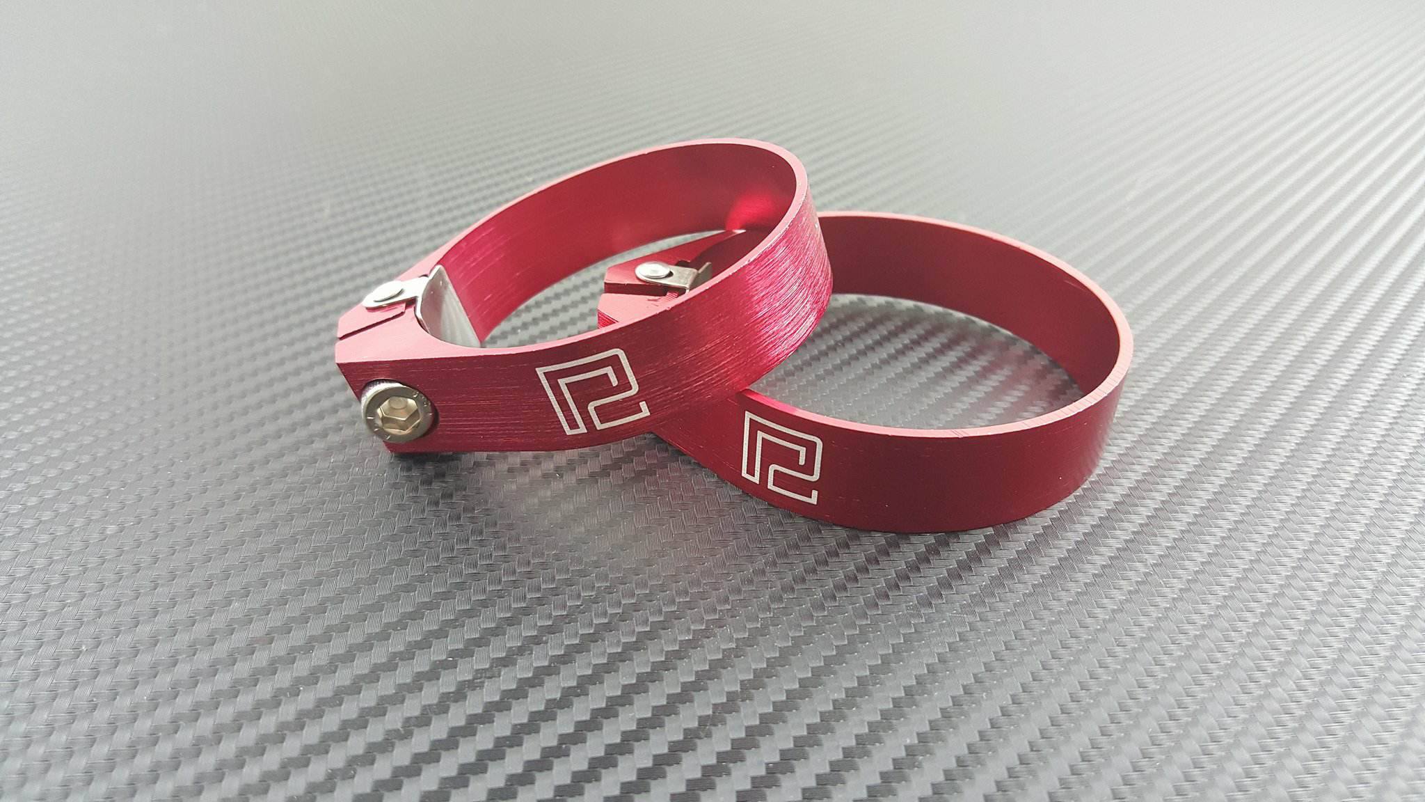 Anodized shop hose clamps
